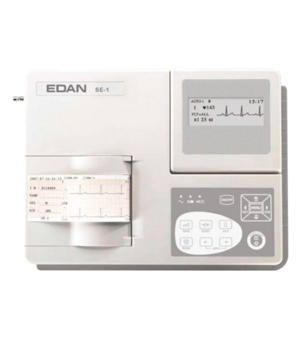 EDAN SE-1 ELECTROCARDIOGRAFO DE 1 CANAL PANTALLA LCD PLEGABLE BATERÍA RECARGABLE LI-ION DE HASTA 6,5 HORAS