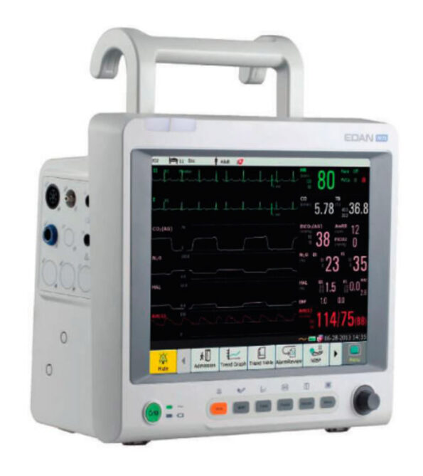 EDAN iM70 2 IBP CO CO2 MONITOR MULTIPARAMETROS DE SIGNOS VITALES PACIENTE ECG 7 SEGMENTOS TFT 12